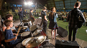 Fête de la musique Photo montrant des musiciens